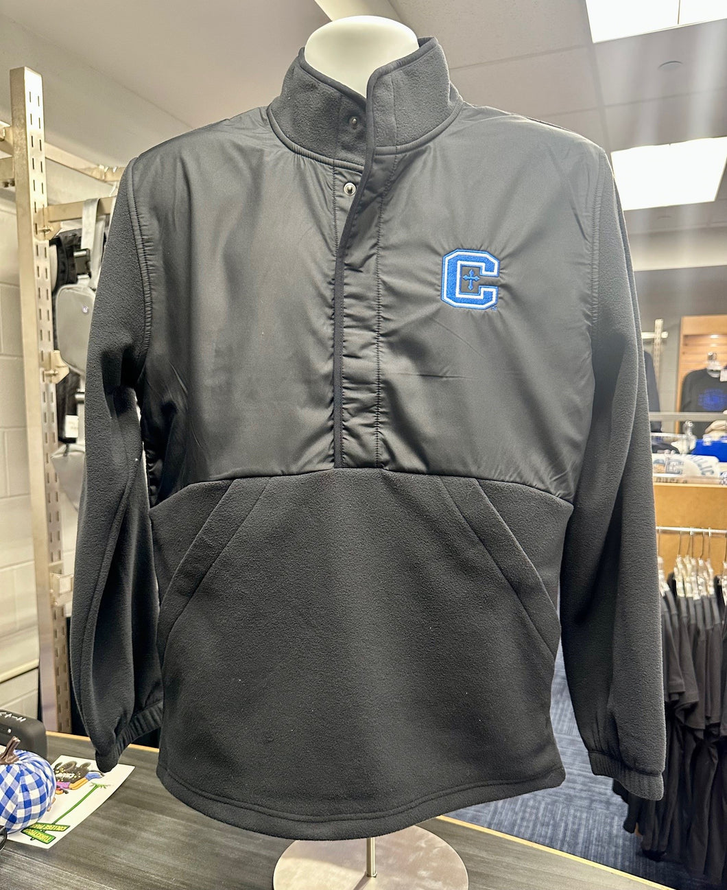 Black UA Microfleece Half Snap