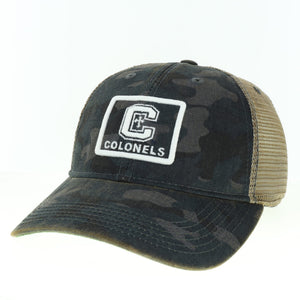 Navy Camo Trucker W/ White Hollow Box Logo