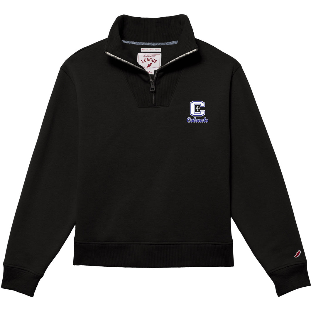 Ladies Black Quarter Zip