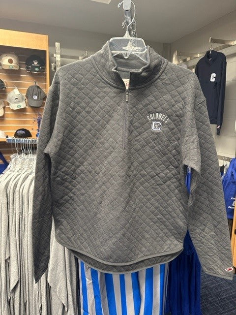 Quilted Grey WMS 1/4 zip
