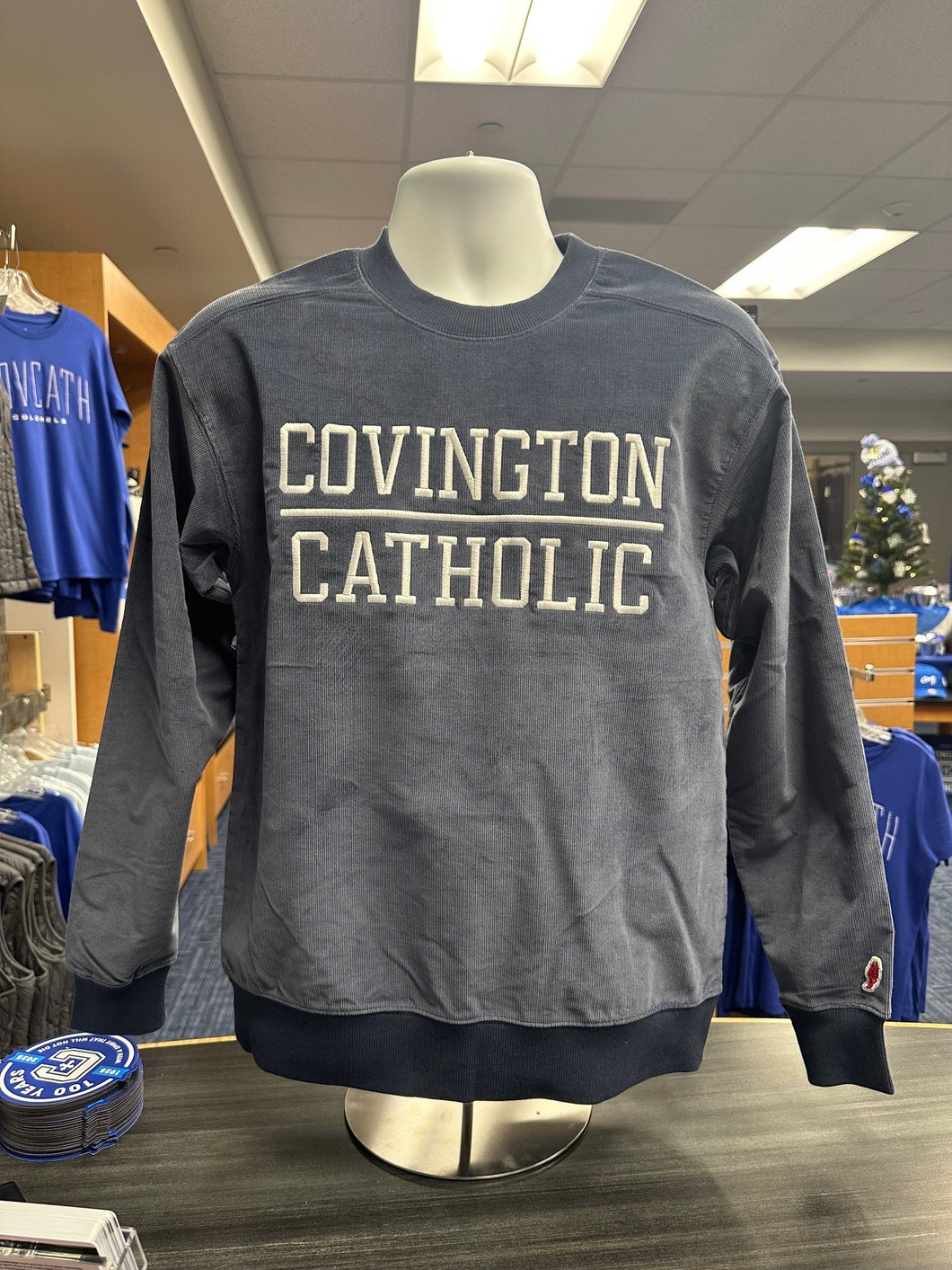 Navy Corduroy Crewneck