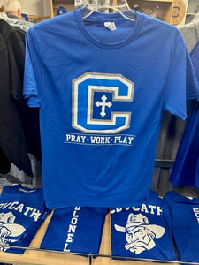 Pray+Work+Play Fr. Hennigen Tshirt