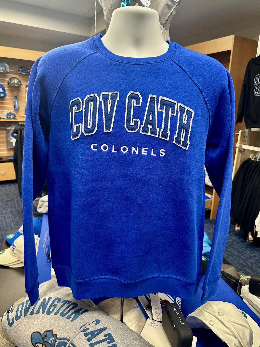 Royal Blue CovCath Applique Crewneck