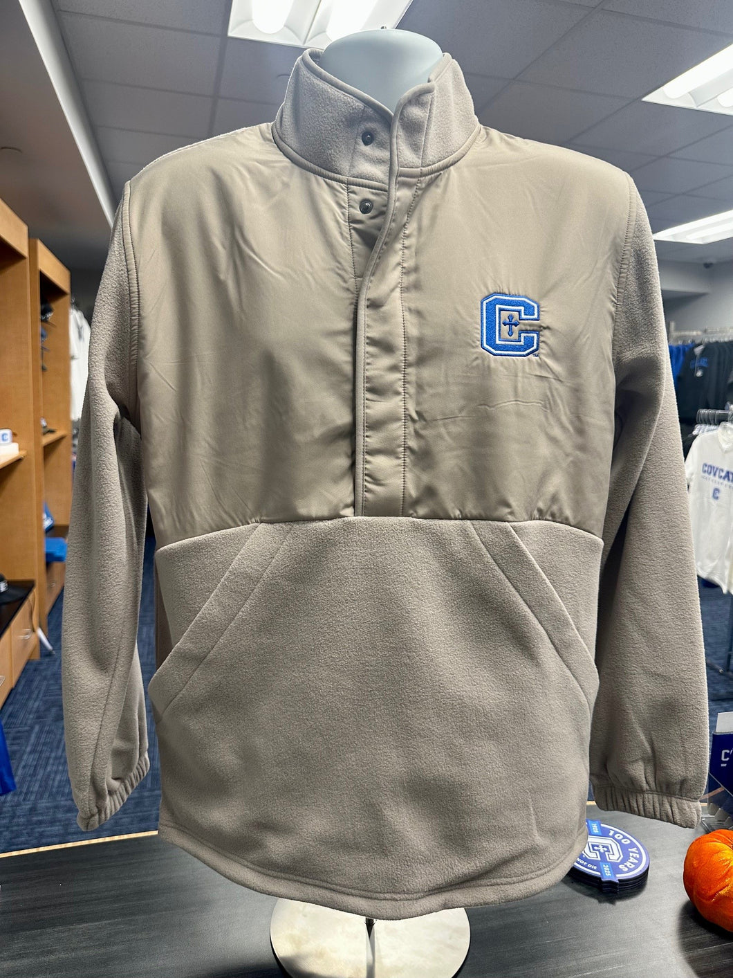 Taupe UA Microfleece Half Snap