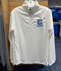 White lightweight 1/4 Zip