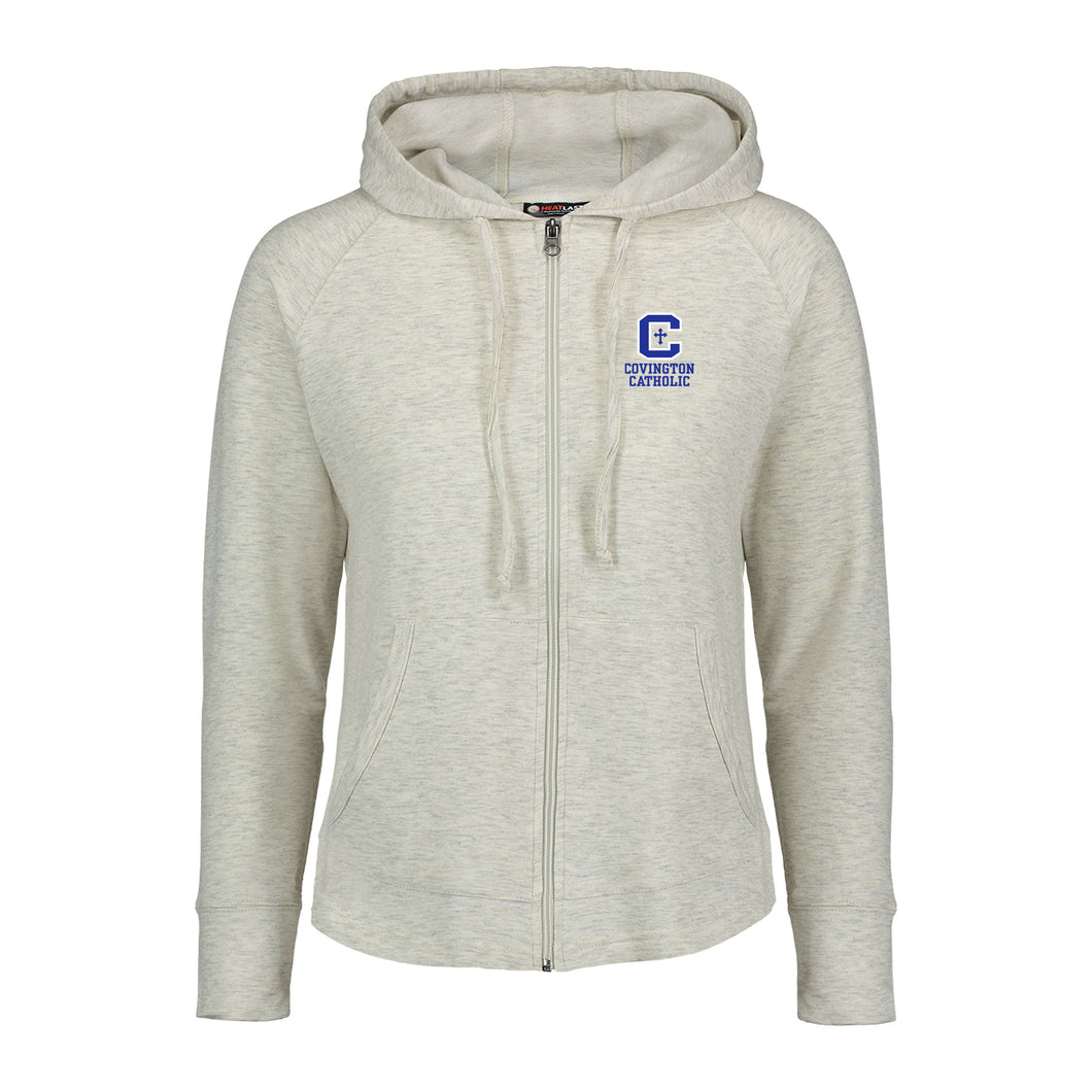 Women's cream Full Zip Hoodie