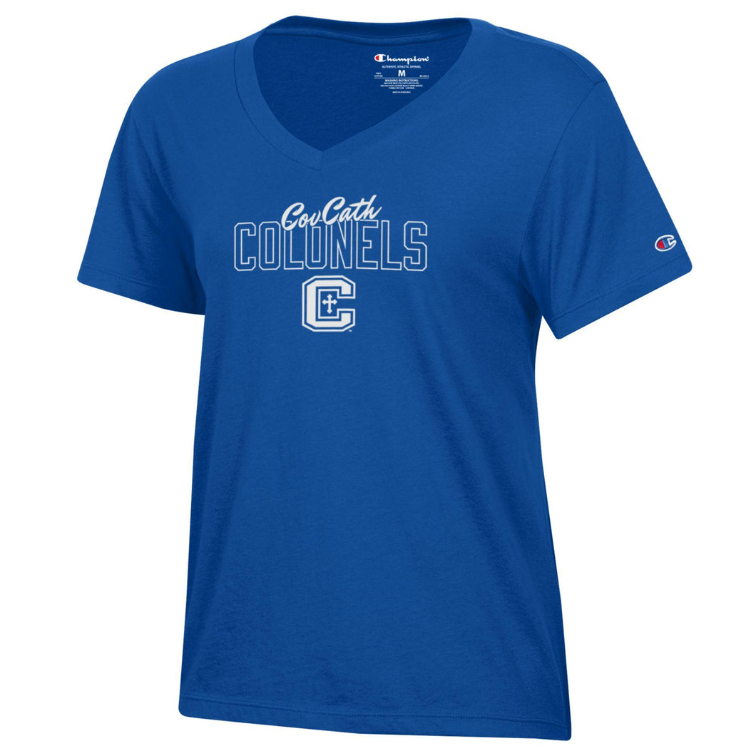 Women's Champion Royal Blue V-Neck Tee