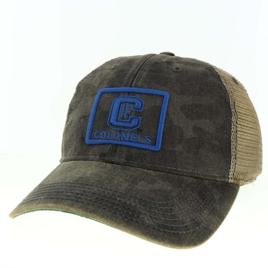 Camo Trucker W/ Royal Hollow Box Logo