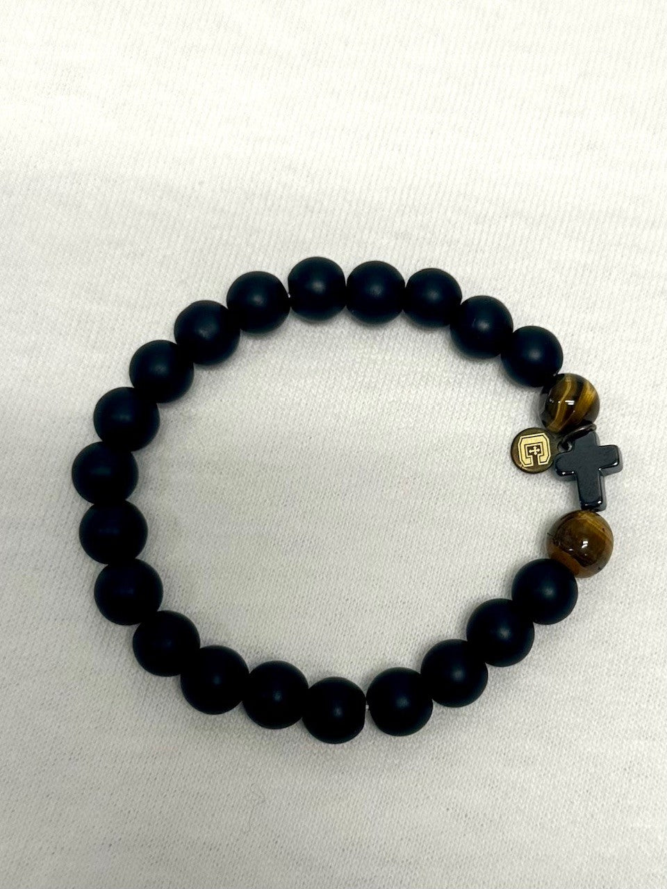 Tiger Eye Cross Bracelet