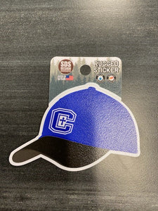 "C" Logo Baseball Hat Rugged Sticker